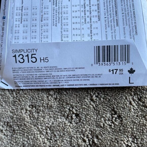 Simplicity Pattern 1315 Misses Pullover Blouse Size 6-14 - Picture 7 of 7